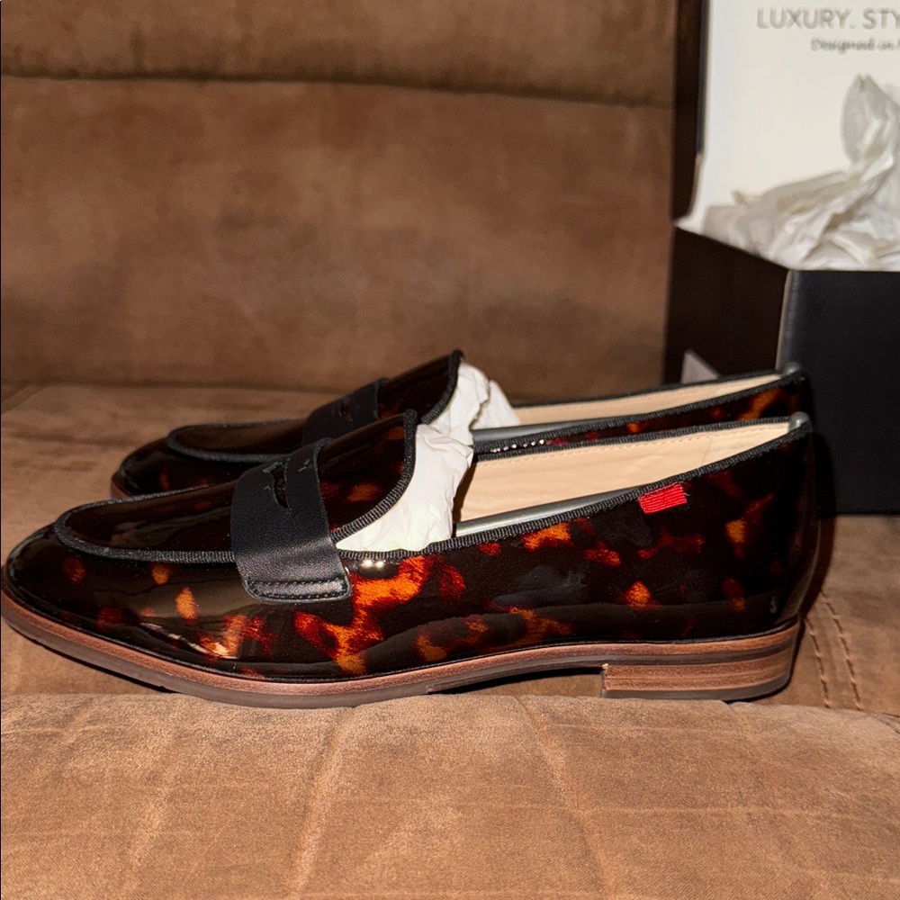 Marc Joseph New York Bryant Park Tortoise Loafers New in Box - Picture 1 of 7